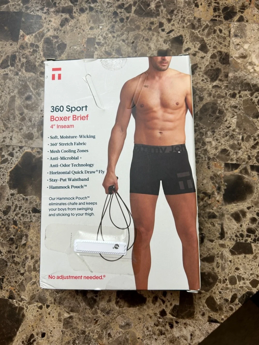 Tommy John 360 Sport Black Boxer Briefs